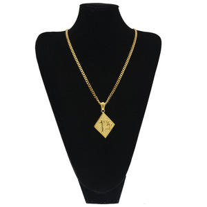 Nouveau collier pendentif plaqué or, bijoux hip-hop - Product Image 2