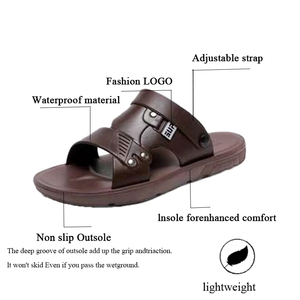 Fashion Men Vacation-style Cross Straps <strong>Slides</strong> slip <strong>on</strong> Seamless Upper Platform <strong>Sandals</strong> Comfortable EVA Sole Flat Beach slippers - Product Image 6