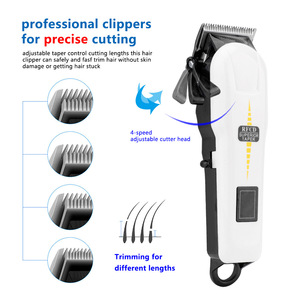 Tondeuse à <span class=keywords><strong>cheveux</strong></span> sans fil professionnelle, tondeuse électrique avec écran LED pour hommes, barbier, usage domestique - Product Image 3