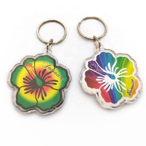 Wholesale Heart-Shaped Cartoon Style <b>Keychain</b> Custom Tourist Picture Souvenir in Acrylic Plastic Key Ring Accessories - Product Image 1