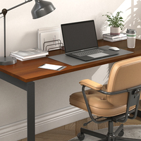 Bureau de direction moderne - Poste de travail modulaire extensible en 2 parties avec structure métallique, fabriqué en Chine, mobilier de bureau élégant