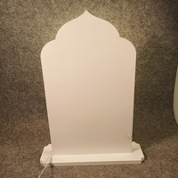 Cadeaux musulmans Zhifan, décoration de table islamique en bois Mubarak, lampe de chevet LED, décoration de l'Aïd Ramadan, 45x12x62cm