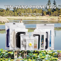 Sac auto-adhésif transparent en plastique épaissi pour emballage de coques de téléphone portable et de câbles de données