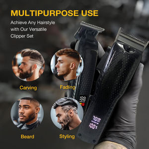 Trousse Professionnelle Sans Fil de <span class=keywords><strong>Tondeuse</strong></span> à <span class=keywords><strong>Cheveux</strong></span> et Barbe pour Hommes et Enfants, Kit de Toilettage avec Batterie – Idée Cadeau - Product Image 3