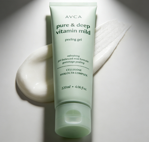 Gel exfoliant doux AVCA Pure Deep Vitamin, exfoliant facial doux, éliminateur de peaux mortes, nettoyant éclaircissant pour peaux sensibles, 120 ml - Product Image 1