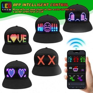 Casquette LED 5 panneaux lumineuse et colorée, rechargeable, lavable, contrôlable par application, pour fêtes, soirées rave et Noël - Vente Flash - Product Image 2