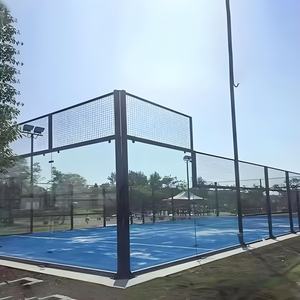 Venta al por mayor de pistas de pádel panorámicas cubiertas con césped sintético de lujo, proveedor de pistas de pádel estándar - Product Image 4