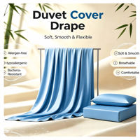 Ensemble de housse de couette en bambou bio écologique avec draps de lit, 300 fils, utilisable toute l'année
