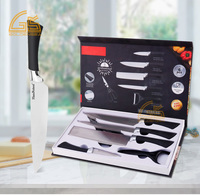 6 pièces couteau de haute qualité couteaux ensemble chef de cuisine utilitaire couteau d'office de fruits avec boîte