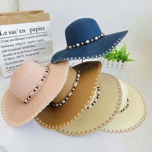 Chapeaux de soleil en papier à large bord pour femmes, vente en gros, pour usage quotidien, pêche, voyage, décontracté, plage, vacances, ski, protection solaire extérieure - Product Image 1