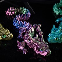 Taille personnalisée 3D imprimé magique Anime Dragon modèle PVC multi-articulations poisson mobile pour réservoir ornement de Table de jeu pour la décoration intérieure bureau