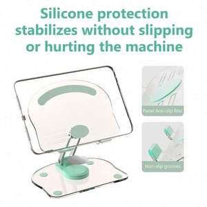 ขาตั้งหมุนได้แบบโปร่งใส แผ่นไนลอน สำหรับวางโทรศัพท์มือถือ แท็บเล็ต ใช้งานได้กับทุกอุปกรณ์ ปรับระดับได้ พับเก็บได้ รองรับคอมพิวเตอร์ ช่วยให้ใช้งานอัจฉริยะ - Product Image 4