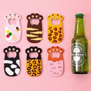 Eco-Friendly Plastic PVC Bottle Opener with Cartoon Animal Design Refrigerator Magnet for Home Decor & <b>Gifts</b> - Product Image 1