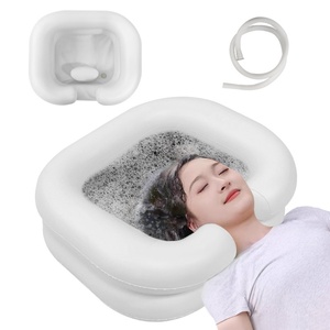 Bassin de lavage de cheveux gonflable portable avec logo et couleur personnalisés pour personnes âgées, salle de bain, hôpital, salon – Durable - Product Image 6