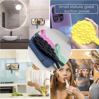 Support de téléphone à ventouse en silicone Support de téléphone portable de couleur bonbon Support mural à ventouse double face Support de téléphone anti-chute