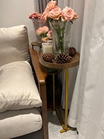 Petite table basse d'angle moderne pour salon, canapé, chevet, mini balcon
