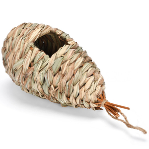 Nichoir pour <span class=keywords><strong>oiseaux</strong></span> tissé à la main en paille naturelle, <span class=keywords><strong>d</strong></span>écoration de jardin, abri suspendu en jonc de mer écologique pour l'extérieur - Product Image 5