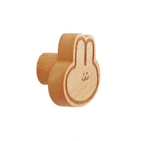PUSELIFE Logo personnalisé décor à la maison en bois hêtre Animal manteau crochets muraux en bois vêtements tenture murale crochet en bois