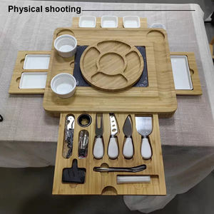 Tavole di salumi Set regalo di salumi bordo di formaggio di bambù Set di bordo regalo per i regali di riscaldamento della <span class=keywords><strong>casa</strong></span> della <span class=keywords><strong>mamma</strong></span> - Product Image 6