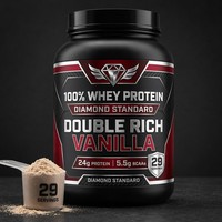 Poudre de Protéine de Lactosérum OEM ODM Saveur Vanille Riche 24g Protéines BCAA 29 Portions Soutien Musculaire Adultes Vente en Gros