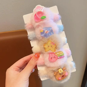 2026 New Soft Cute Design little rabbit bear Hair Tie <b>Sweet</b> Cartoon Style Girl's Hair Ties Fashionable Headwear Wholesale - Product Image 3