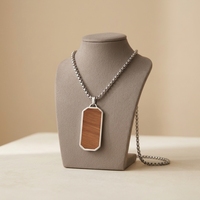 Collier Pendentif Géométrique en Acier Inoxydable 316L avec Logo Personnalisé, Plaqué Or 18K PVD, Chaîne Classique, Cadeau Religieux Orthodoxe