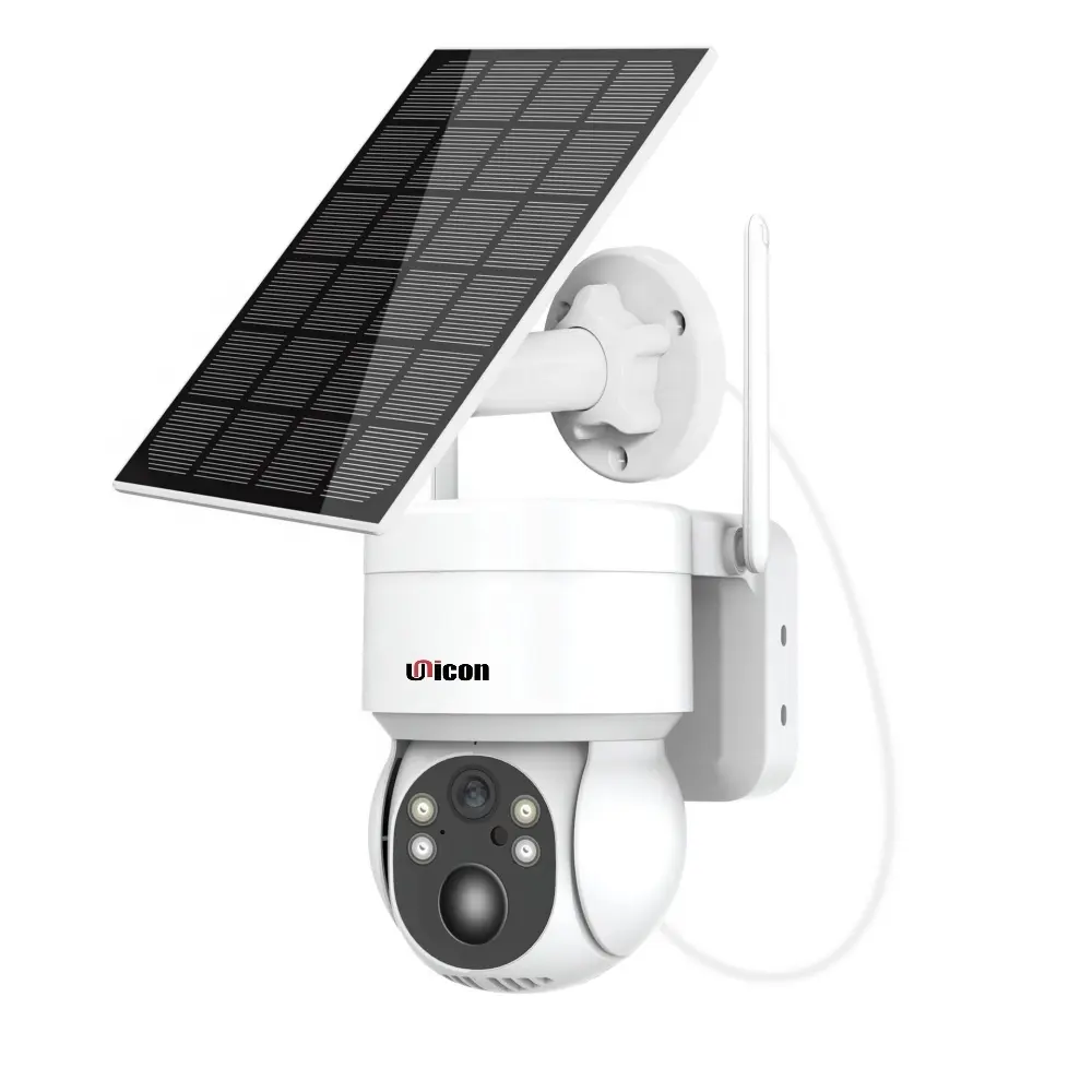 Penyimpanan Cloud kartu Sim 4G 4MP, baterai tenaga surya Audio pita EU penglihatan malam warna luar ruangan IP66 Kamera CCTV pengawasan PTZ