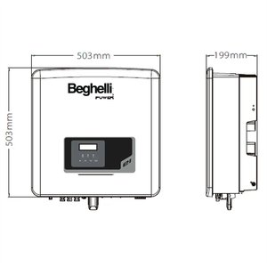 Inverter Ibrido Trifase Beghelli 63x57x33 Cm per Sistema di Energia Solare - Product Image 4