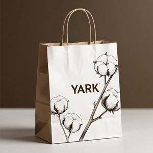 Sac en papier kraft personnalisé biodégradable pour magasin de vente au détail de chaussures et de vêtements avec poignées en papier torsadées - Product Image 4