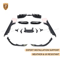 Body Kit Serat Karbon Kering OEM untuk Ferrari SF90, meliputi Lip Bumper Depan, Canard, Intake Udara, Panel Samping, Spoiler Belakang, Diffuser, dan Bodykit