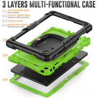 360 rotasi PC silikon kasar Casing dengan tali tangan Tablet Cover untuk Lenovo Tab HD M10 Plus 10.6 inci