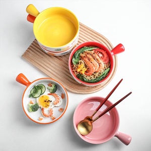ญี่ปุ่นมือวาดสร้างสรรค์เซรามิกบนโต๊ะอาหารสลัดผลไม้ก๋วยเตี๋ยวชามซุปที่มีการจัดการ - Product Image 1