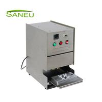Machine de scellage thermique électrique semi-automatique SANEU en acier inoxydable 304 pour capsules de café, barquettes alimentaires, emballages en bois, facile à utiliser