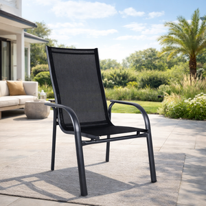 <span class=keywords><strong>Fauteuil</strong></span> d'extérieur empilable en <span class=keywords><strong>aluminium</strong></span> à dossier haut FULL ALU STACK, chaise en maille d'<span class=keywords><strong>aluminium</strong></span> pour patio, jardin, <span class=keywords><strong>camping</strong></span>, durable, antirouille, design empilable - Product Image 5