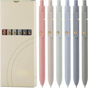 Bolígrafos de Gel, Juego de 6 Piezas, 0.5 mm, Tinta Negra de Secado Rápido, Bolígrafos de Punta Fina, Escritura Suave, Bonitos Artículos de Oficina y Escolares, Regalos para Mujeres - Product Image 1