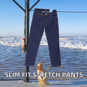 Pantalones Casuales Rectos de Corte Regular para Hombre 2025, Cómodos, Elásticos, Modernos, Coloridos, Tejido Grueso, Desgastados, Impermeables - Product Image 2