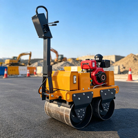 Compacteur routier vibrant à double tambour portatif polyvalent pour travaux d'exportation et de génie civil général