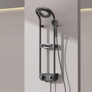 Nouveau design de panneau de douche mural intelligent numérique dissimulé pour appartement, étanche, finition chromée, avec fonction pluie douce - Product Image 5