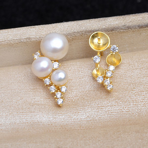 Accesorios de Plata S925 para DIY, Base Vacía para Perlas de Mármol de 16.3-16.5mm, Juego de Joyería, Aretes de Moda, Colgante, Anillo 6105 - Product Image 1