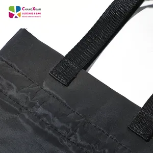 Vendita calda Design semplice poliestere coulisse borsa ecologica riutilizzabile leggero portatile Shopping Bag