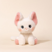 Boneka Kucing Lucu 20cm dengan Tiga Bunga, Isi Kapas PP, Hadiah Ulang Tahun, Hadiah Pasangan, Hadiah Liburan, Hadiah Mesin Cakar, Gantungan Penghibur Anak