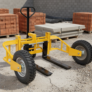 Chariot à palettes manuel hydraulique tout-terrain de 3 tonnes, roues gonflables, chantier de construction, camion pour remorque de montagne - Product Image 2