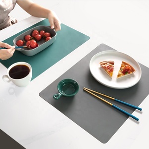 Customizable Reusable Non-Toxic Silicone Classic Design <b>Rectangle</b> Shape Food Grade Extra Large Durable Easy Use Feeding <b>Placemat</b> - Product Image 1