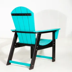 Chaise de patio en plastique et bois, prix direct usine, chaise à bascule d'extérieur en bois