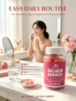 Gummies au collagène pour éclaircir la peau et supplément de beauté antioxydant avec biotine sans gluten