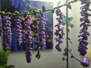 Cortina <span class=keywords><strong>de</strong></span> Ganchillo Hecha <span class=keywords><strong>a</strong></span> Mano con <span class=keywords><strong>Flores</strong></span> <span class=keywords><strong>de</strong></span> Glicinia, Estilo Cottagecore Moderno y Encantador, Longitud Personalizada, para Ventana o Puerta, Estilo Fairycore - Product Image 4