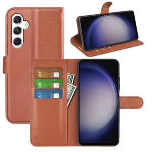 Lichee Texture in pelle PU portafoglio custodia per telefono cavalletto per Samsung Galaxy S24 Book Flip Card Cover