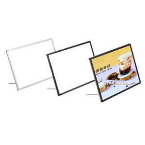 Photo Glass Box Factory Advertising Restaurant Menu Board Photo Frame Glass Slim Led Light Box