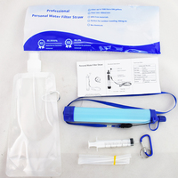 Paille filtrante portable en plastique de haute qualité – Équipement d'extérieur idéal pour le camping, la randonnée et les voyages – Utilisation compacte et efficace