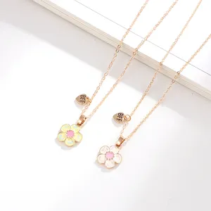 New Arrivals Children's Zinc Alloy Enamel Flower Jewelry Set Fashion Accessories For Teenage Girls Perfect Gift Item